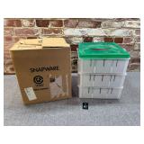 Snapware Container Full of Christmas Ornaments