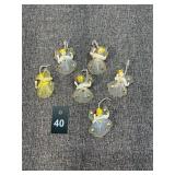 Set of 6 Miniature Tulle Angel Ornaments