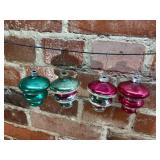 4 Shiny Brite USA Atomic Tornado Ornaments
