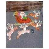 1978 Beistle Die Cut Santa & Reindeer