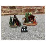 2 Plastic Miniature Nativities