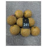 9 Golden Glitter Ball Ornaments