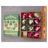 Box of Shiny Brite Mercury Glass Ornaments