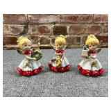 3 Homco Bisque Ceramic Angels