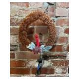 Mid-Century Lighted Cellophane Christmas Wreath