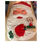 1980s Vacuform Plastic Santa Clause Decoration