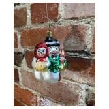 Inge-Glas Snowmen Ornament, Made in Germany