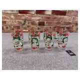 Set of 8 12 Oz Christmas Glasses