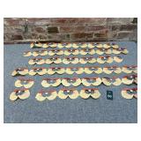 Vintage Santa Crescent Moon Paper Garland