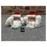 2 Vintage Style Santa Head Decorations