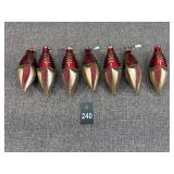 7 Elongated Teardrop Christmas Ornaments