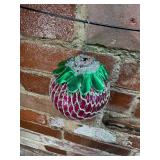 Mesh Wrapped Mercury Glass Grape Ornament
