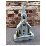 Ceramic Lighted Hand Painted Church