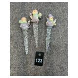 3 Acrylic Snowmen Icicles