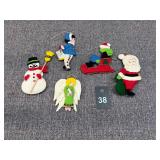 Vintage Homemade Felt Christmas Ornaments