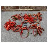 Collection Of Chenille Poinsettia Decor