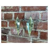 2 Vintage Iridescent Prism Ornaments