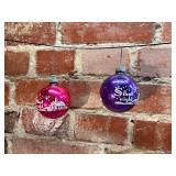 2 Shiny Brite Silent Night Ornaments