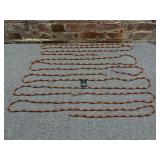 Strands of Red & Gold Glass Beads