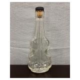 vintage clear violin glass bottle
