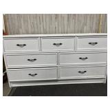 White wicker wooden dresser