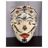 vintage hand painted ceramic wall mask
