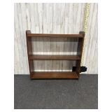 handmade rustic wooden 3-tier bookshelf