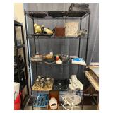 Vintage collectibles & decor rack lot