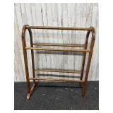 Wooden blanket rack