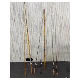 Lot of new and vintage fishing rods