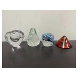 Vintage glass paperweights