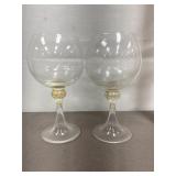 collectible Murano style balloon wine glasses