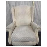 traditional-style wingback recliner chair