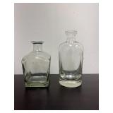 Collectible clear glass bottles