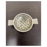 Celtic knot collectible pewter quaich