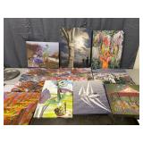 Canvas prints shelf lot