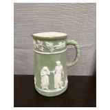 Wedgwood Jasperware green pitcher
