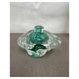 Vintage hand blown glass incense holder