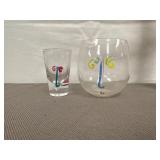 vintage hand-blown art glasses