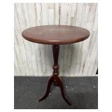 vintage mahogany wood round side table
