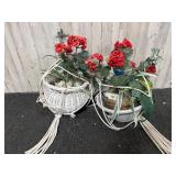 Artificial flowers & planters