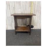 small wooden accent table