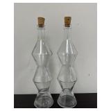 Clear glass decorative bottle