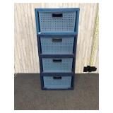 4-tier plastic storage drawer organizer