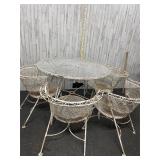Metal outdoor table & chairs set