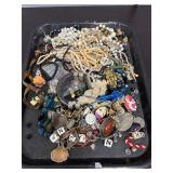 Costume jewelry tray lot