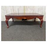vintage brown wooden coffee table