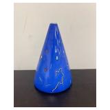 hand-blown glass 'Volcano' conical vase