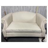 Vintage chippendale style camel back sofa