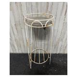 White metal plant stand